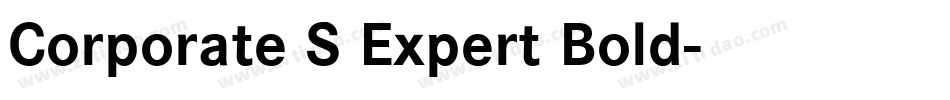 Corporate S Expert Bold字体转换